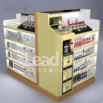 China Simple Concise Multi-layer Thick Style Storage Plate Soft Cosmetic Display Racks for sale