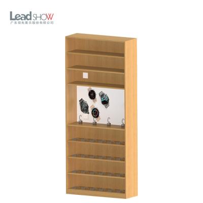 China Multi-Layer Multi-Layer Commercial MDF Custom Size Earring Book Storage Cabinet Wooden Supermarket Display Racks for sale