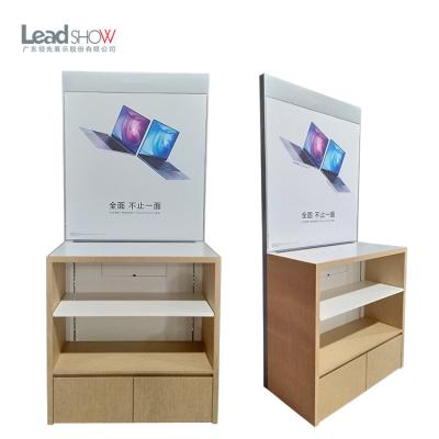 China Concise Style Hot Selling Concise Style Color Size Cell Phone MDF Customized Display Stand for sale