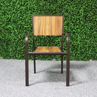 China Modern Patio Use Armchair Garden Chair HPL Aluminum Frame for sale