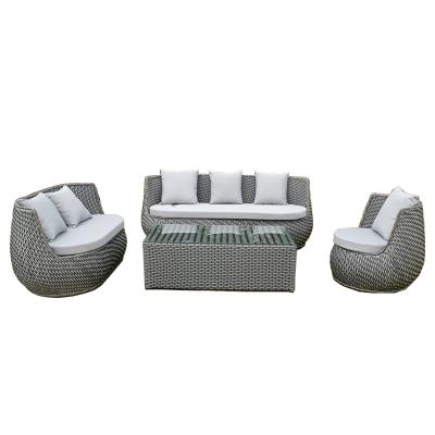 China Modern Outdoor Rattan Sofa Set Wicker Modular Garden Patio Furniture Sectional for sale