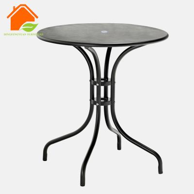 China (Other) Foshan Modern Adjustable Round Bar Outdoor Cafe Dining Cast Steel Table Top With Foot Part Aluminum Bar Table for sale