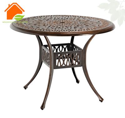 China Patio\Garden\Outdoor Wholesale\Restaurant\Bar Dining Round Cast Aluminum Restaurant Coffee Table Foshan for sale