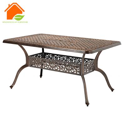 China Patio\Garden\Restaurant\Vietnam Outdoor Concrete Bar Furniture Cast Aluminum Patio Table for sale