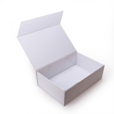 China Handmade Free Design Bespoke Rigid Collapsible Clothing Dress Packaging Magnetic Folding Paper Gift Box for sale