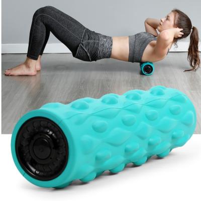 China HUIFAN Deep Muscle Fitness Whole Body Massage Cloth Yoga Roller Electric Vibrating Massage EVA/PU Foam Roller for sale