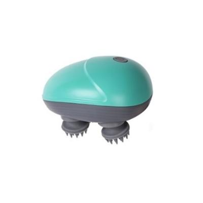 China Plastic Electronic Double Head Machine Silicone Hair Shampoo Brush Vibrating Electric Scalp Head Massager for sale