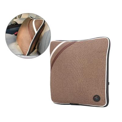 China Car Back Seat Back Seat Lumbar Support Massage Cushion Small Travel Automatic Vibrator Massager Wireless Rechargeable Massage Pillow for sale