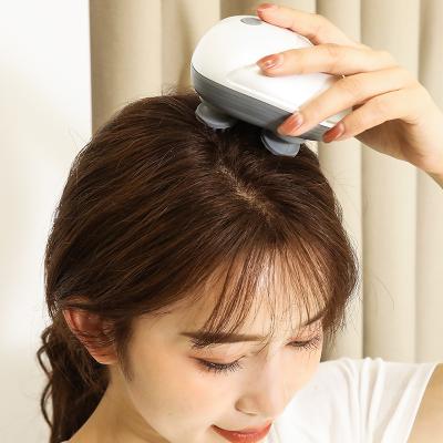 China Wireless Head Scalp Massager Electric Head Hair Massager with 96 Silicone Gel Node Mini Handheld Scratcher for Deep Clean Hair Growth for sale