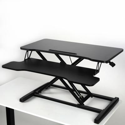 China (Size)Adjustable Modern Desk Premium Sit To Desk Standing Converter Up Riser Adjustable Computer Monitor Stand Computer Riser Desk Workstation for sale