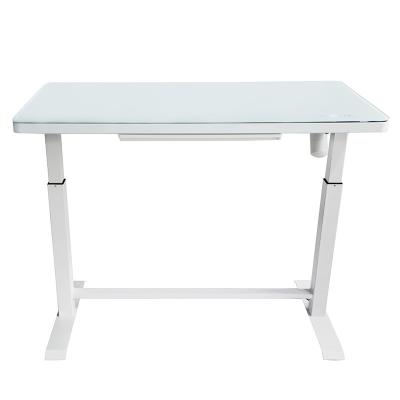 China (Size) 5~10 Years Warranty Adjustable Position Single Desk Table Game Motor Glass Table For Work for sale