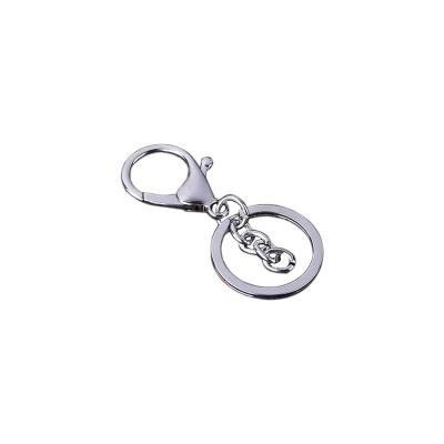 China Wholesale 30 O ring +big human lobster clasp +4 pieces chains stainless steel metal key chain making keychain accessory chains for sale