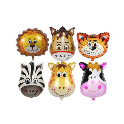 China New Party Foil Balloon Kids Birthday Party Decoration Balloon Custom Wholesale Christmas Cartoon Animal Head Shape Balloon for sale