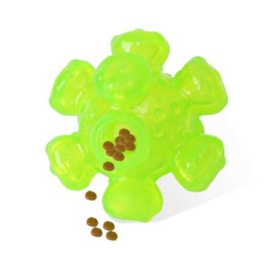 China High Quality Dog Leakage Ball Stocked Rubber Molar Bite Chew Resistant Interactive Feeding Toy for Puppy for sale