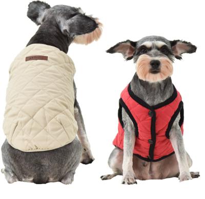 China Sustainable Pet Apparel Winter Dog Plaid And Velvet Vest Vest Dog Apparel for sale