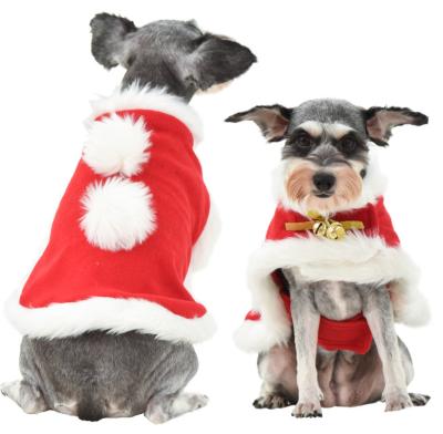 China Sustainable Christmas Dog Poncho Warmer Winter Apparel Heavy Pet Supplies Pet Clothing for sale