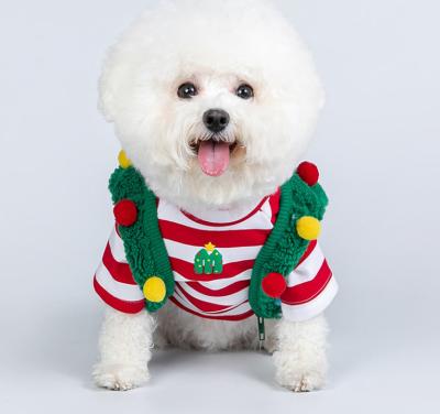 China Dog Christmas Clothes Themed Christmas Clothes Pet Christmas Clothes Viable Colors Ball Lamb Vest for sale