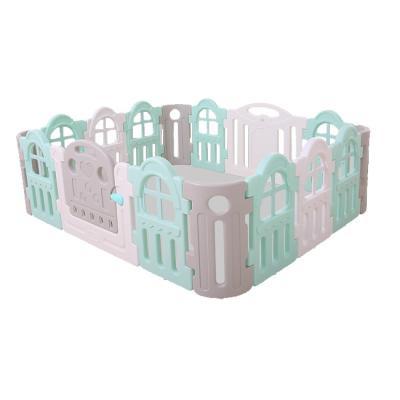 China Environmentally Friendly Colorful Plastic Play Yard Safety Barriers Baby Playpen For Baby 1-6 for sale