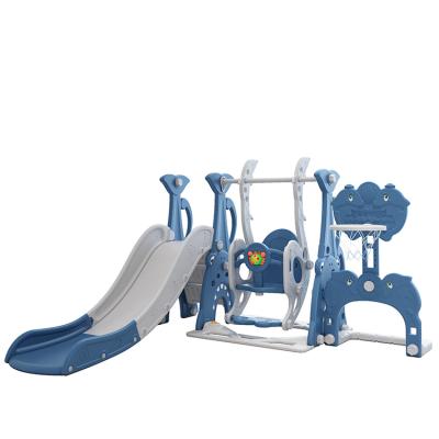 China 2-10 Years Updated 3 in 1 Kids Indoor Plastic Toddler Slide Swing Set for sale