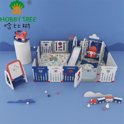 China Eco-Friendly Updated Deluxe Safety Plastic Fun Kids Game Fence Infant Baby Playpen for sale