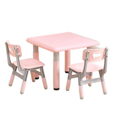 China Modern Updated High Quality Ergonomic Height Adjustable Children Study Kids Table and Chair Set for sale