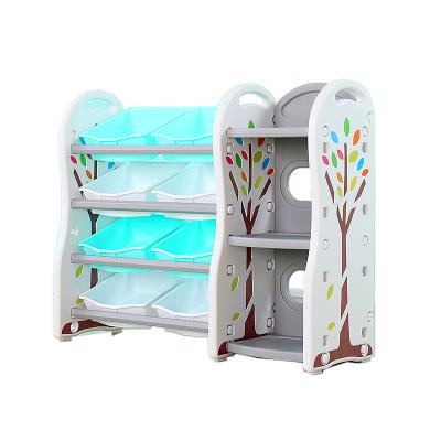 China Environmental Material Kids Bedroom Shelf Storage Book Toy Shelf For 1 - 6 for sale