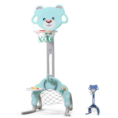 China Eco-friendly Updated Mini Home Kids Baby Basketball Stand Plastic Adjustable Hoop With Ball for sale