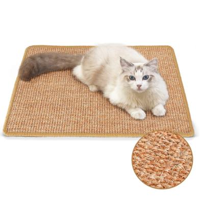 China Wholesale 100% Natural Viable Sisal Cat Scratchers Pad Scratching Mat Scratch Blanket Protect Rugs And Sofas Cats Scratcher Mat for sale