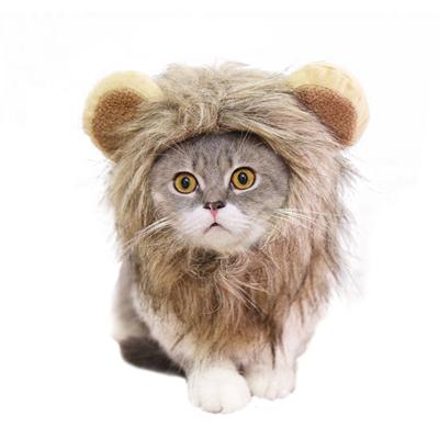 China Lion Headgear Cosplay Sweets Viable for Cat Hat Products, Furry Pet Dress Up Props Adorable Lion Mane Pet Role Playing Cats Animals for sale