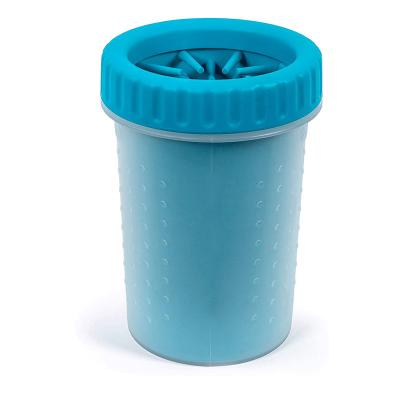 China Outdoor Portable Dog Stored Cat Paw Care Washer Cleaning Sets Pet Foot Washing Cup Portable Pet Stabilized Silicone Feeders for sale