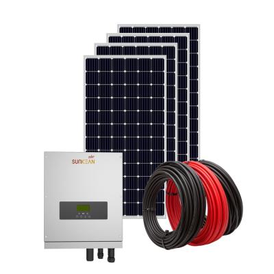 China Home 2021 Complete 3kw 5kw 10 50kw 100kw KW Off Grid Tied Storage Battery Solar Panel Module Kit Energy System for sale