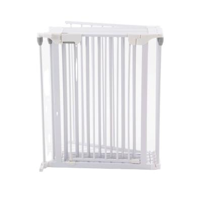 China Easy Install easy install and  folding kids protective safety gates white color 8 panels baby fencing garden fences for sale