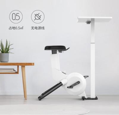 China Exercise Bike With Recycling Trainer Fitness Desks Bicycle Desktop With Adjustable Height Chart Home Office Bike Desk for sale