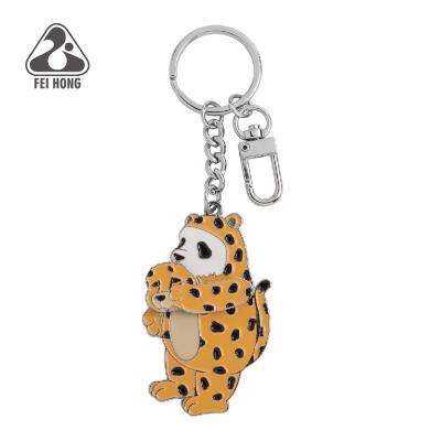 China Promotion Panda Metal Baking Enamel Keychain - leopard souvenir gifts style for sale