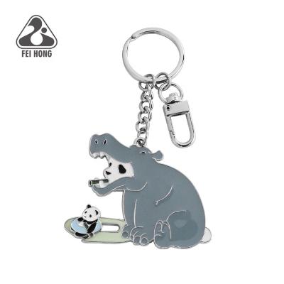 China Promotion Panda Movable Sliding Keychain - hippo souvenir gifts style for sale