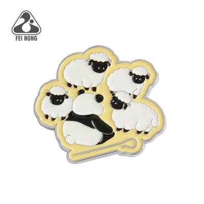 China Promotion Panda Metal Memorial Pin Badge - sheep souvenir gifts style for sale