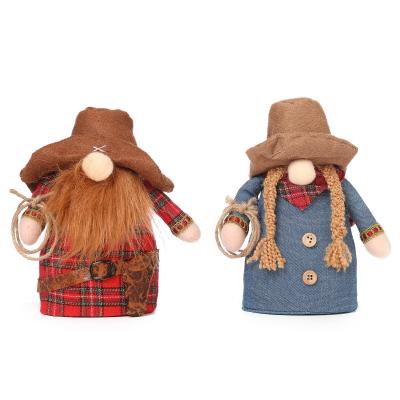 China Eco-Friendly Warm Cotton Rudolph Doll Faceless Christmas Sales Hand Turnout Plush Gravel Gnomes for sale