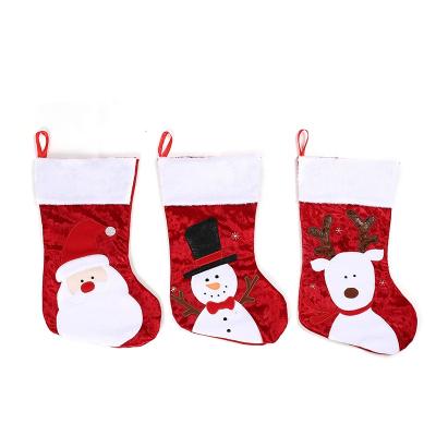 China PET Christmas Fireplace Hanging Stockings Glitter Burlap Xmas Sugar Stockings Large Xmas Luxury Bag Hanging Lantern for sale