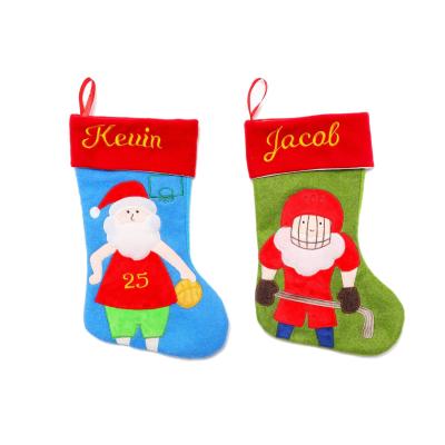 China Eco-Friendly Christmas Tree Decoration Christmas Glitter Sugar Stocking Bag Lantern Hanging Sock for Christmas Day for sale