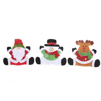 China Mini Santa Snowman Reindeer Decoration Hotel Disposable Eco-friendly Restaurant Christmas Cartoon Knife Creative Fork Spoon Tableware Bag Tableware Set for sale