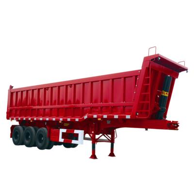 China Brand New 3 Axle Dump Rear Truck Trailer Semi Trailer With HYVA Cylinder for sale