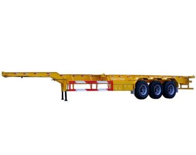 China Safety 3 Axle Skeleton Shipping Container 40 Foot Skeleton Chassis Truck Semi Trailer Price for sale