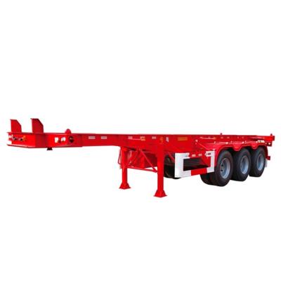 China Africa Popular Low Price 20ft 40ft Container Truck Skeleton Chassis Semi Trailer Price for sale