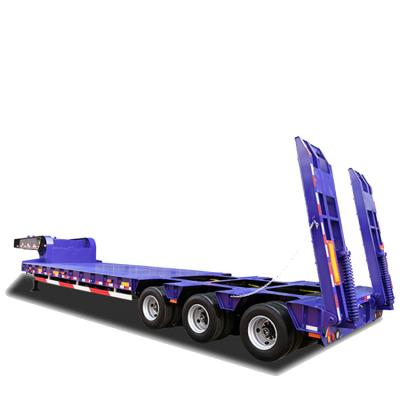 China Truck trailer china brand semi trailer 100 ton 3 axle low bed semi trailer for sale for sale