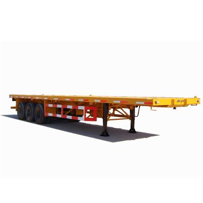 China Truck Trailer 40ft Flat Bed Low Container Sale Semi Trailer / Truck Trailer for sale