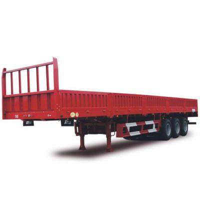 China Truck Trailer 3 Axles 40ft 12m 12.5m 40ton 50ton Side Wall Barrier Cargo Semi Truck Trailer for sale