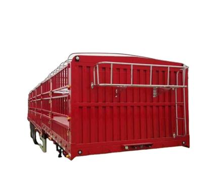 China Truck Trailer 50 Tons Sidewall Semi Trailer Barrier Truck Cargo Semi Trailer 3 Axles Sidewall Detachable Cargo for sale