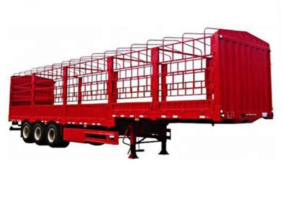 China 3 Axle Stake Semi Trailer 45ton Livestock Transport Barrier Truck Trailer 3 Axles, 13t/16t/20t Steel Mechanical Suspension NC; NHS for sale