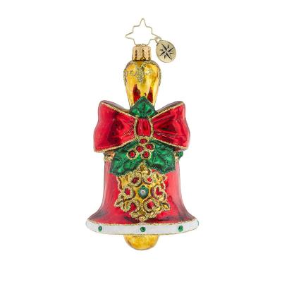 China Fashionable 2020 Hot Sale Custom Glass Decorative Bell Christmas Tree Ornament for sale