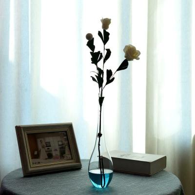 China Europe Clear Glass Vase for Flowers Small Bud Vase for Decor, Home Decorative Vase Set Round Vintage Glass Bottles for sale